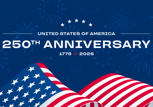 Patriotic graphic "United States 250th Anniversary"